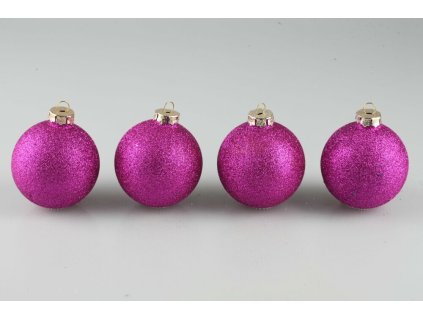 Vianočné gule fuchsia 6cm bal/6