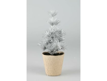 Stromček strieborný 24cm