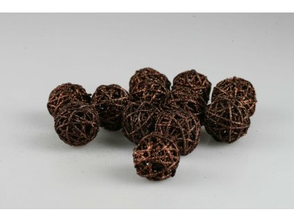 Ratan guľa hnedá 5cm bal/12