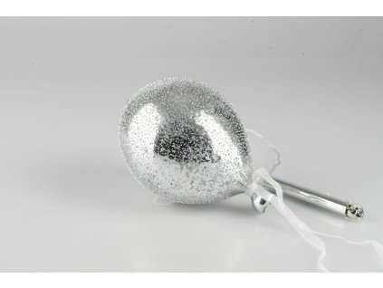 Balón sklenený strieborný 20cm