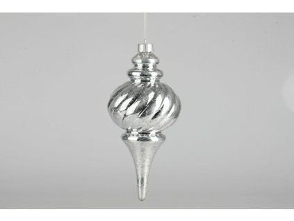 Guľa strieborná LED 26cm