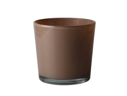 12676 skleneny kvetinac hnedy 16x17cm