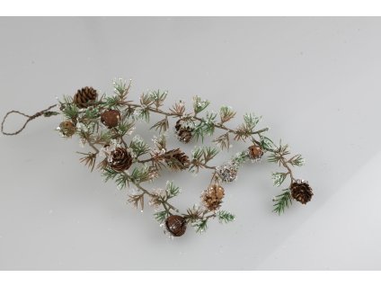 Dekorácia šišky s čečinou 33cm