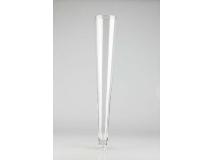 Sklenená váza číra pr.10cm v.60cm