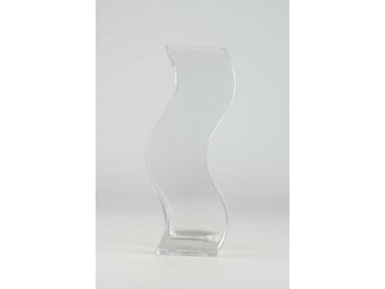 Sklenená váza vlnka pr.10cm v.30cm