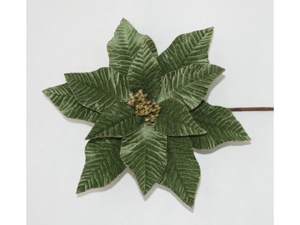 Dekoračný kvet tm.zelený 31cm