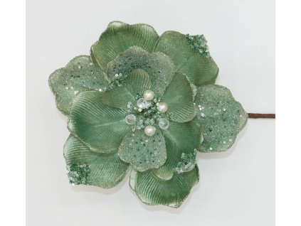 Dekoračný kvet zelený 22cm