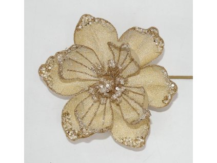 Dekoračný kvet zlatý 22cm