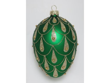 17632 vianocne vajicko zelene 8x12cm