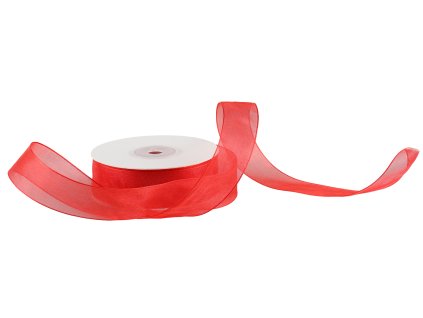 18093 organza stuha cervena 3cmx25m