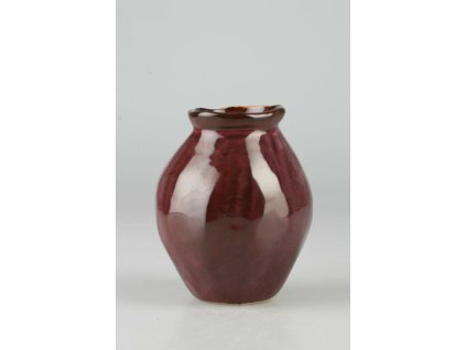 Keramická váza červená pr.6cm v14cm