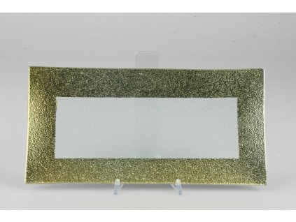 Sklenená podložka zlatá 17x34cm