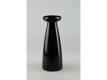 96680 Váza sklenená čierna pr.12cm v.35cm