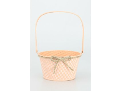 Košik plechový oranžový pr.18cm v.28cm