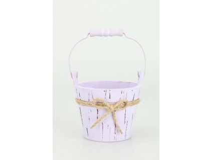Vedierko drevené fialové pr.15cm v.22cm