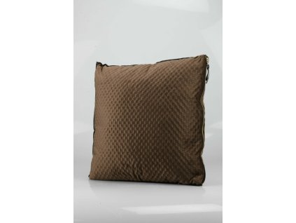 8070-58 Vankúš so zlatým zipsom tm.hnedý 60x60cm