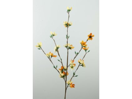 Konárik s oranžovými kvetmi 86cm