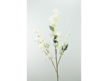 Konár s kvetmi biely 98cm
