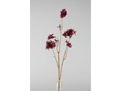 24837-03 Vetvička s kvetmi ružová 70cm