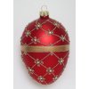 17473 3 17629 vianocne vajicko cervene 8x12cm