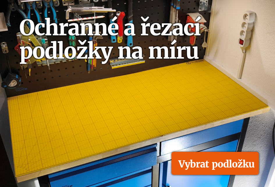 Pracovní a řezací podložky na míru pro váš dílenský nebo pracovní stůl
