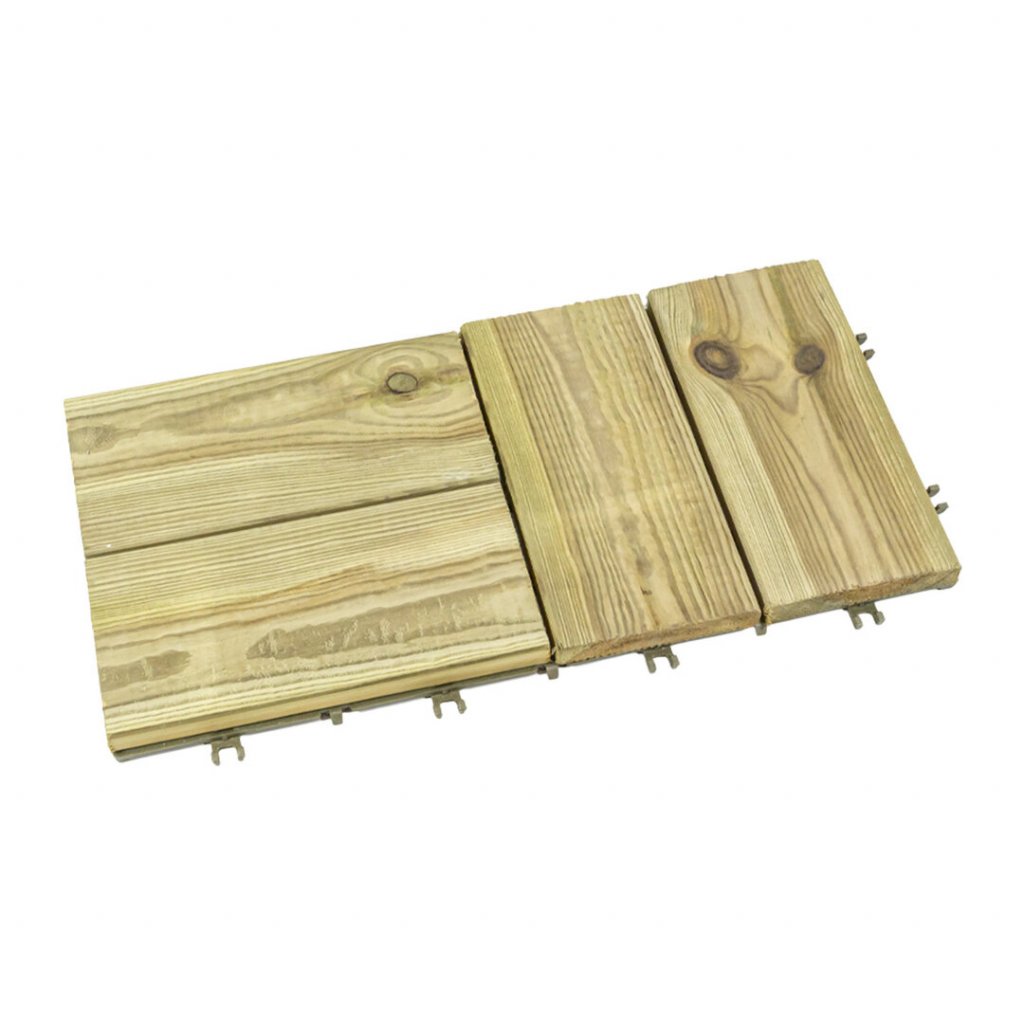 Dřevěná dřevoplastová terasová dlažba Linea Woodenstyle - 59 x 30,5 x 3 cm