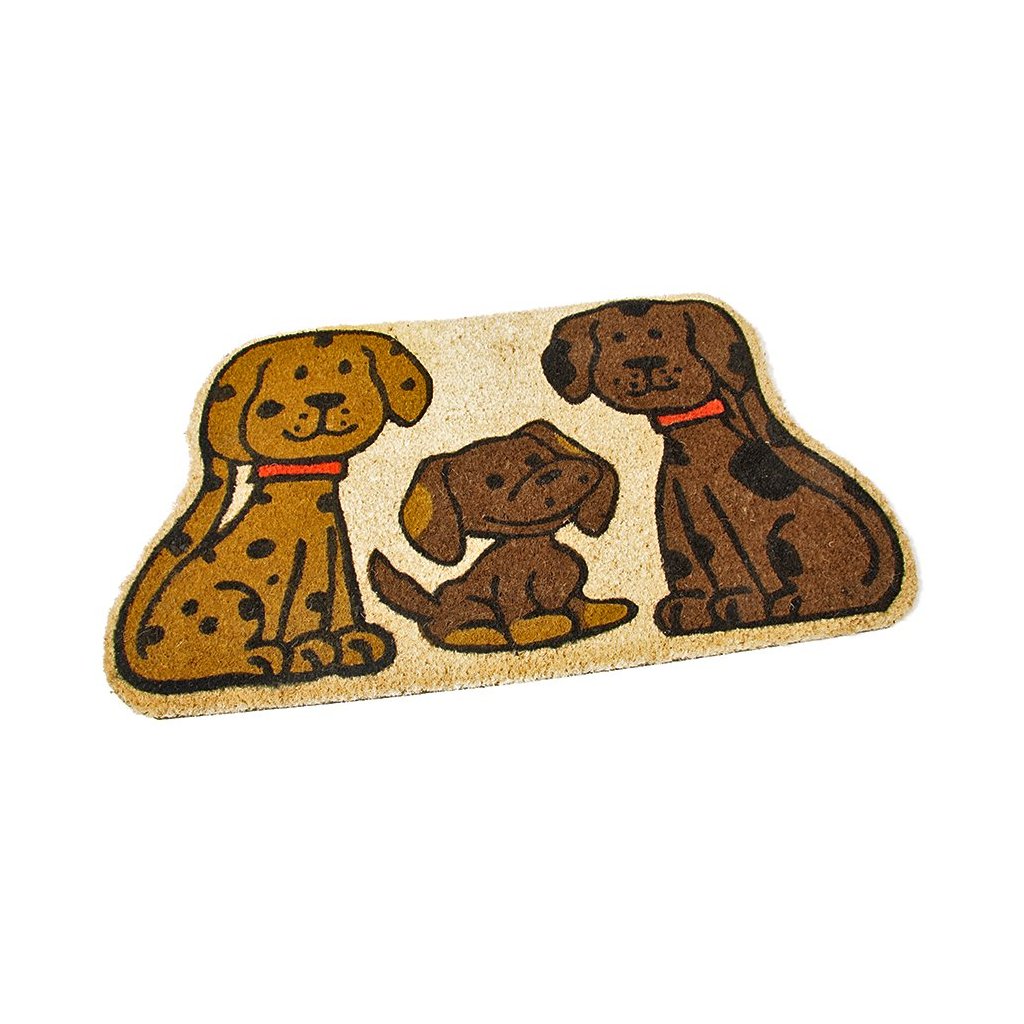 Kokosová vstupní rohož Happy Dogs - 75 x 45 x 1,7 cm