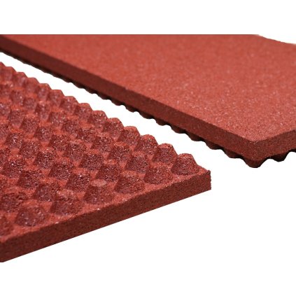 13156 rubber stajova deska vajickova cervena v 55 mm rastr 23 mm