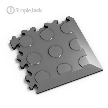 Vinylový roh k podlahovým dlaždicím SimpleJack Stelar Crystal - barva grafit