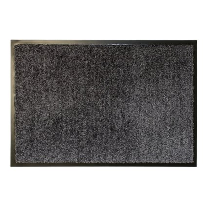 Černá textilní vnitřní čistící antibakteriální vstupní rohož - 90 x 60 x 0,9 cm