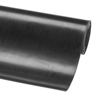 Černá protiskluzová průmyslová hladká rohož Rib ‘n’ Roll - 10 m x 120 cm x 0,3 cm