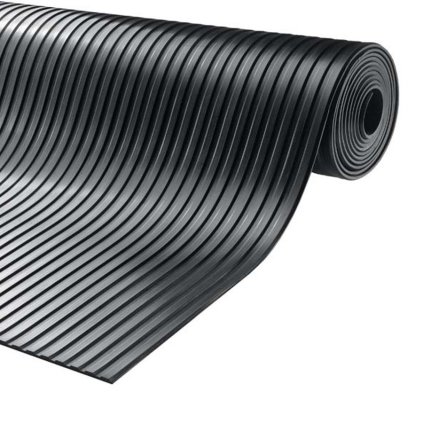 Průmyslová protiskluzová podlahová guma SimpleJack Vulcan XLine80 - 10 m x 120 cm x 0,8 cm - černá