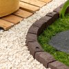 Hnědý gumový zahradní obrubník FLOMA Stone - 120 x 7 x 8,8 cm