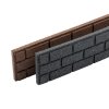 Hnědý gumový zahradní obrubník FLOMA Bricks - 120 x 2 x 9 cm