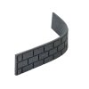 Šedý gumový zahradní obrubník FLOMA Bricks - 120 x 2 x 9 cm