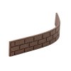 Hnědý gumový zahradní obrubník FLOMA Bricks - 120 x 2 x 15 cm
