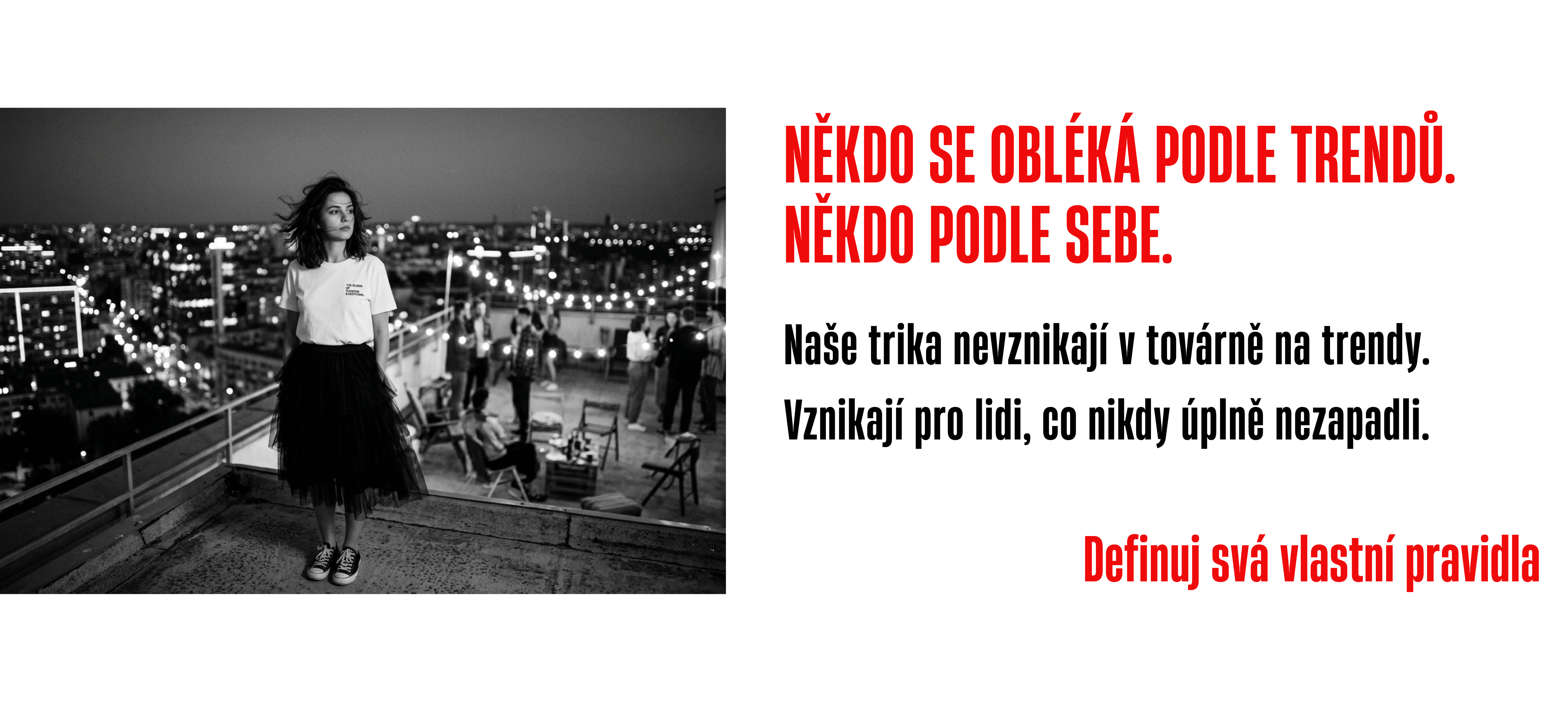 Holka na střeše na párty