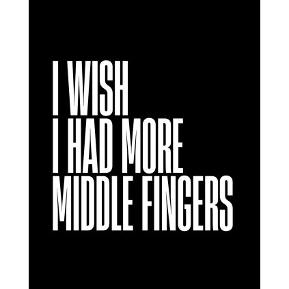 I WISH  I HAD MORE MIDDLE FINGERS tee