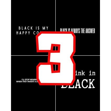 3 trika z kolekce ALL BLACK EVERYTHING