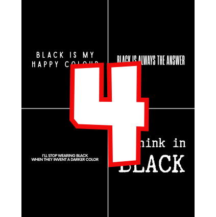 4 trika z kolekce ALL BLACK EVERYTHING