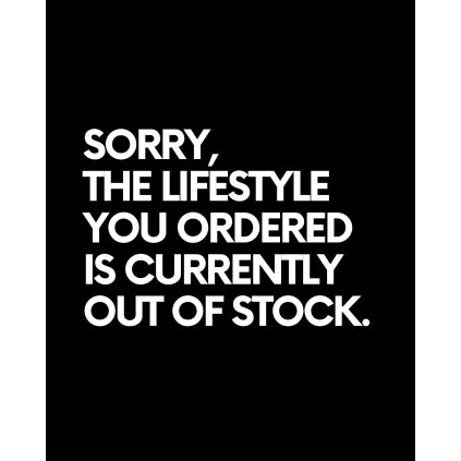 SORRY THE LIFESTYLE YOU ORDERED tee