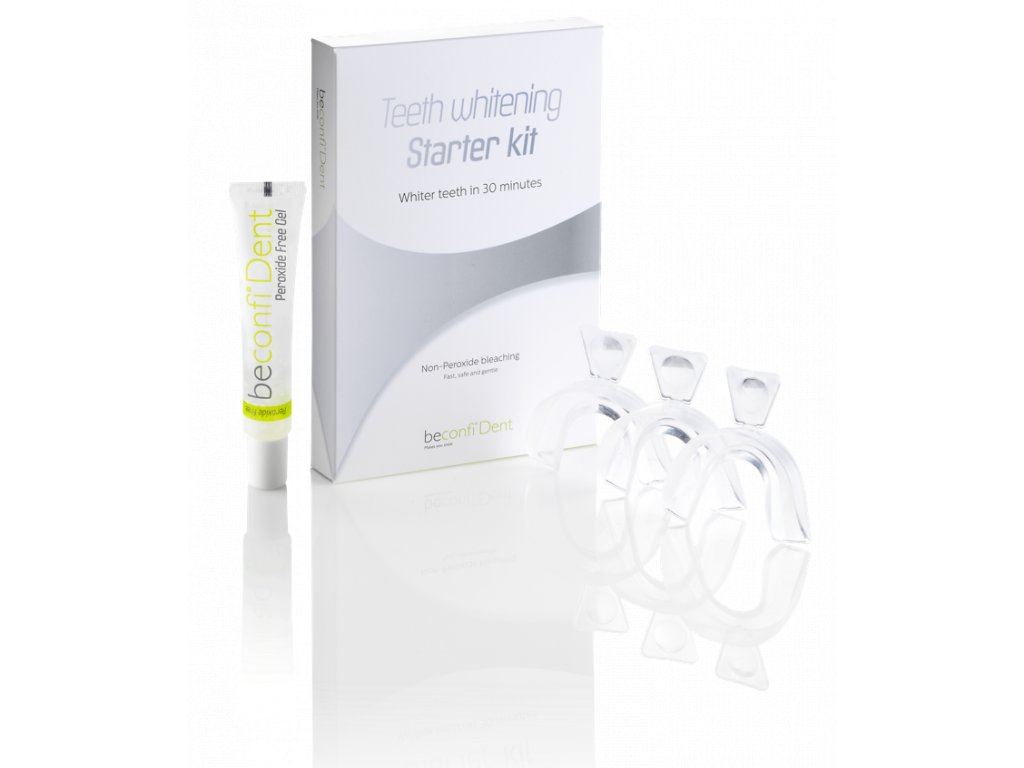 Sada na bělení zubů Beconfident Starter Kit bez peroxidu 30 aplikací bělení