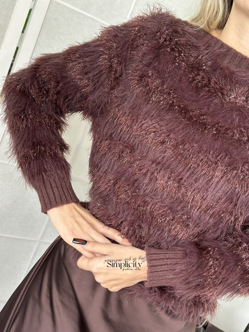 Pulover Gréta škoricovohnedý