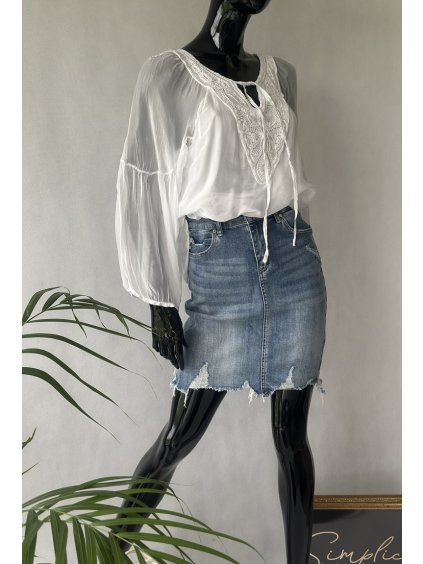 Rifľová mini sukňa Kora