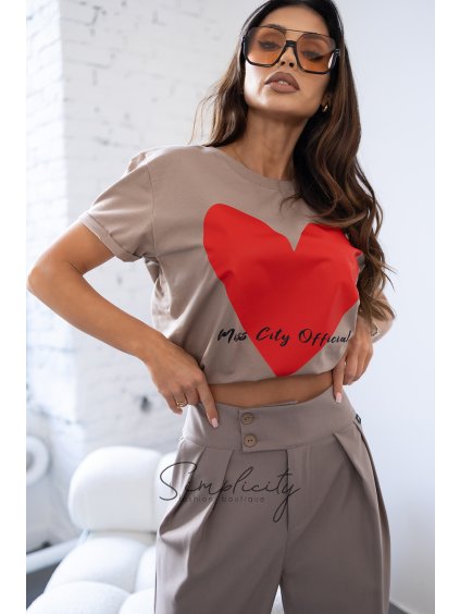 Tričko Red heart béžová