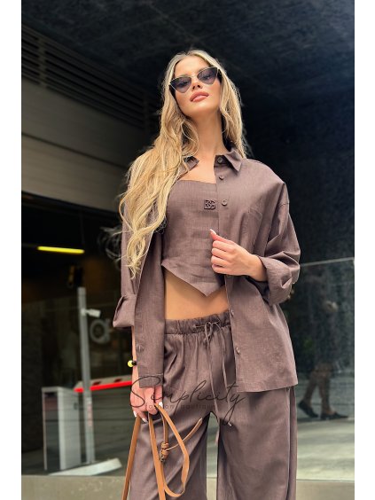 Košeľa BG WILD | čokoládová
