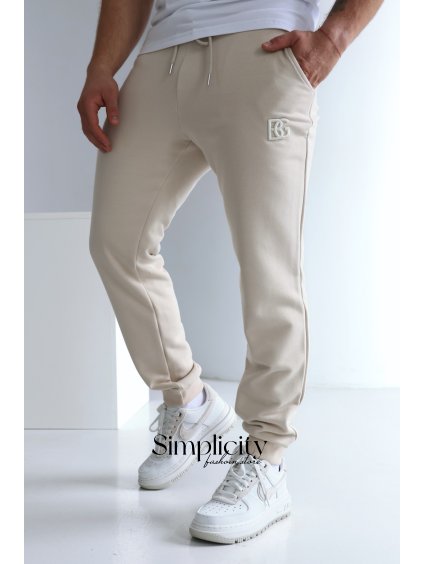 Pánske tepláky BG BRAND nude (Rozmiar S)