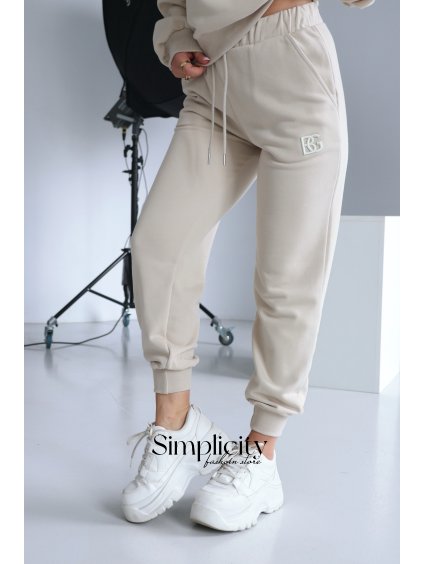 Tepláky BG BRAND nude (Rozmiar S)
