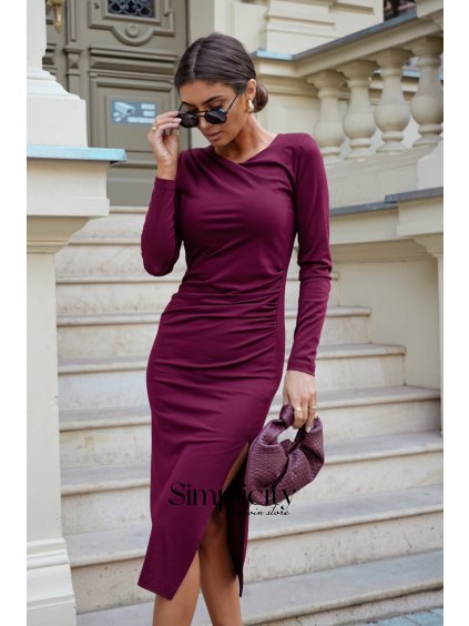 Šaty La Balancia DHALIA Bordo (variant XS/S)