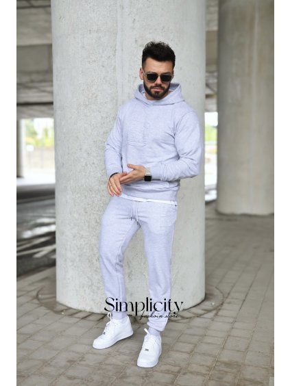 Súprava pánska BG MATCHY bledošedá (Rozmiar S)